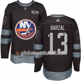 New York Islanders Hockeydrakt Mathew Barzal 13 1917-2017 100th Anniversary Svart Adidas Authentic - Herre
